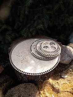 Örgü Sepetler İçin Lazer Kesim Tabanları Ücretsiz Vektör
