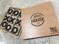 Lazer Kesim Tic-Tac-Toe Oyunu Ücretsiz Vektör