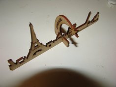Lazer Kesim Masa Dekorasyonu Paris Silüeti Seville Silüeti 3mm DXF Dosyası