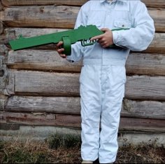 Lazer Kesim PPSh-41 Hafif Makineli Tüfek 3D Ahşap Puzzle Ücretsiz Vektör