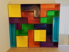 Lazer Kesim Modüler Tetris Rafları SVG Dosyası