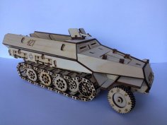 Lazer Kesim Zırhlı Personel Taşıyıcı (ZPT) 3D Model Ahşap Oyuncak Ücretsiz Vektör
