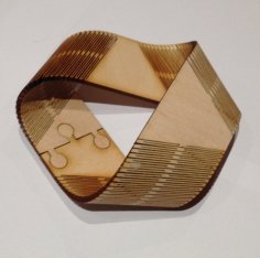 Lazer Kesim Möbius Şeridi 3mm Huş Kontraplak DXF Dosyası