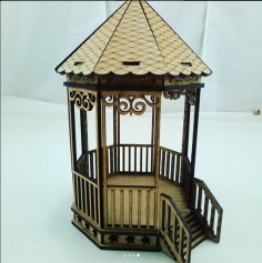 Lazer Kesim Kiosk MDF 3mm DXF Dosyası