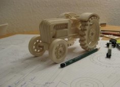 Lazer Kesim Traktör 4mm Ücretsiz Vektör