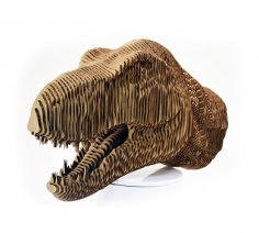 Lazer Kesim Tyrannosaurus Dinozor T-Rex Kafası Katmanlı Model Ücretsiz Vektör