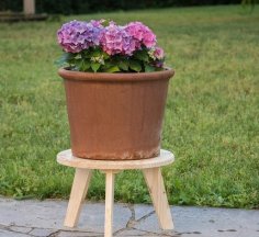 Lazer Kesim Modern Bitki Taburesi DXF Dosyası