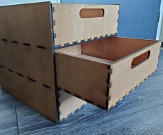 Lazer Kesim Ikea Kallax Çekmece 5mm Kontraplak 33x33cm SVG Dosyası