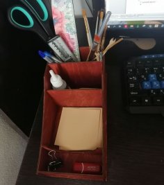 Lazer Kesim Ev Ofis Malzemesi Masaüstü Depolama Rafı DXF Dosyası