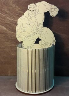 Lazer Kesim Hulk Kalemlik Hulk Hediye Masa Düzenleyici Ücretsiz Vektör