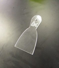 Lazer Kesim Spatula Akrilik 3mm DXF Dosyası