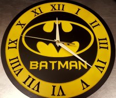 Lazer Kesim Batman Saati 12 İnç DXF Dosyası