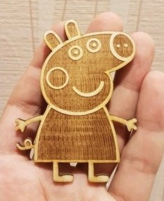 Lazer Kesim Peppa Pig DXF Dosyası