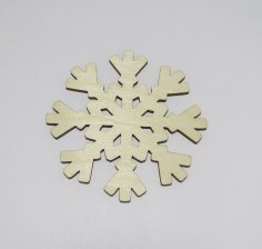 Lazer Kesim Kar Tanesi Bardak Altlığı Huş Ağacı Kontrplak 3mm SVG Dosyası