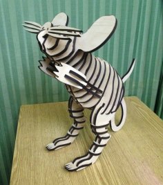 Lazer Kesim Fare 3D Puzzle Ücretsiz Vektör