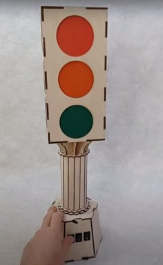 Lazer Kesim Trafik Işığı Oyuncak Ücretsiz Vektör