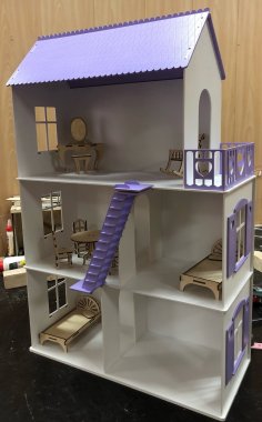Yeni Başlayanlar İçin Lazer Kesim Bebek Evi Kiti DXF Dosyası