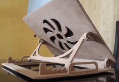 Lazer Kesim Ayarlanabilir Katlanır Laptop Masası Ücretsiz Vektör