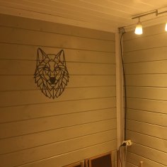 Lazer Kesim Kurt Duvar Dekoru DXF Dosyası