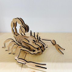 Lazer Kesim Akrep 3D Puzzle DXF Dosyası