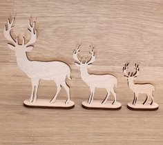 Lazer Kesim Geyik Yavrusu Noel Süsü Ücretsiz Vektör