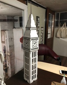 Lazer Kesim Big Ben 3D Puzzle Ücretsiz Vektör