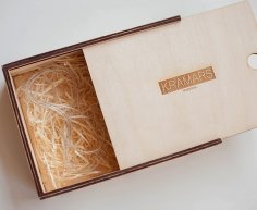 Lazer Kesim Ahşap Ambalaj Kutusu Kayar Kapaklı 180×180 3mm DXF Dosyası
