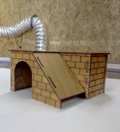 Lazer Kesim Hamster Evi Sıçan Küçük Hayvan Saklanma Yeri Kaydıraklı Evcil Hayvan Evi Ücretsiz Vektör