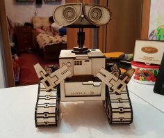 Lazer Kesim Wall E 3D Puzzle Ücretsiz Vektör