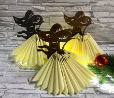 Lazer Kesim Fare Peçete Tutucu 3mm Ücretsiz Vektör