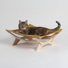 Lazer Kesim Kedi Hamak Ergonomik Kedi Yatağı Kedi Mobilyası Ücretsiz Vektör