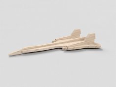 Lazer Kesim Uçak 3D Puzzle Lockheed SR-71 Ahşap Model 6mm SVG Dosyası