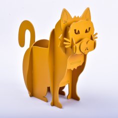 Lazer Kesim Kedi Kumanda Tutucu Ücretsiz Vektör