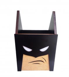 Lazer Kesim Batman Kalemlik Süper Kahraman Hediye Ücretsiz Vektör