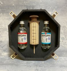 Lazer Kesim Umbrella Corporation Resident Evil Biohazard Vodka Hediye Seti Ücretsiz Vektör