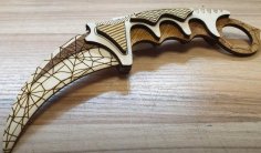 Lazer Kesim Oyma Karambit Bıçağı 3mm Ücretsiz Vektör