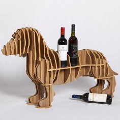 Lazer Kesim Dachshund Köpek Şaraplığı Ücretsiz Vektör