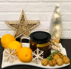 Lazer Kesim Yıldız Kutu Noel Süsleri Ücretsiz Vektör