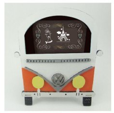 Lazer Kesim Volkswagen Kombi Fotoğraf Çerçevesi Ücretsiz Vektör