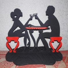 Lazer Kesim Çift Peçetelik Ücretsiz Vektör