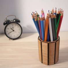 Lazer Kesim Basit Kalemlik Kontraplak 3mm Ücretsiz Vektör