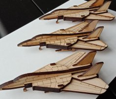 Lazer Kesim Oyuncak F-14 Tomcat Panda Savaş Uçağı 3D Uçak Şablonu Ücretsiz Vektör