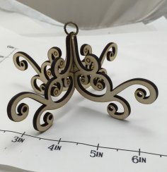 Lazer Kesim Avize Süsü 3mm Ücretsiz Vektör
