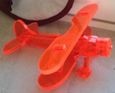 Lazer Kesim Waco UPF-7 Biplan 3D Puzzle Akrilik Ücretsiz Vektör