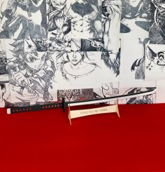 Lazer Kesim Tanjiro Katana Kılıcı 4mm Ücretsiz Vektör