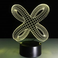 Lazer Kesim Sanat Düğümü 3D İllüzyon Lamba Ücretsiz Vektör