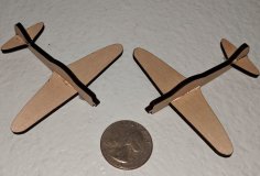 Lazer Kesim Mitsubishi A6M Zero Avcı Uçağı 3D Model DXF Dosyası