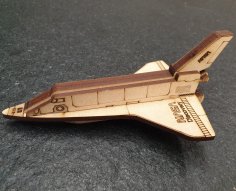 Lazer Kesim Uzay Mekiği 3D Model DXF Dosyası