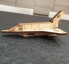 Lazer Kesim Orbiter Uzay Mekiği Discovery 3D Model SVG Dosyası