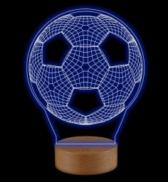 Lazer Kesim Futbol Akrilik Lamba Ücretsiz Vektör